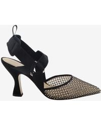 Fendi - Colibrì 85 Crystal Mesh Slingback Pumps - Lyst
