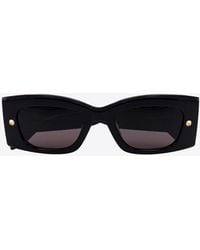 McQueen - Spike Studs Rectangular Sunglasses - Lyst