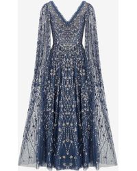 Needle & Thread - Comet V-Neck Sequined Gown - Lyst