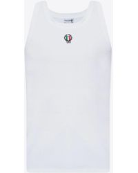 Dolce & Gabbana - Crown And Laurel Patch Sleeveless T-Shirt - Lyst