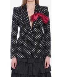 Valentino - Supergran Polka Dots Blazer With Bow - Lyst