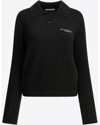 Givenchy - Logo Wool-Blend Polo Sweater - Lyst