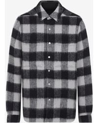 Rick Owens - Checked Wool Overshirt - Lyst