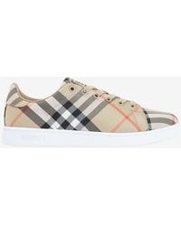 Burberry - Check Set Low-Top Sneakers - Lyst