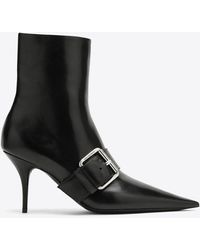 Balenciaga - 80 Buckle-Detailed Leather Ankle Boots - Lyst