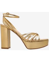 Gianvito Rossi - Rita 120 Metallic Leather Platform Sandals - Lyst
