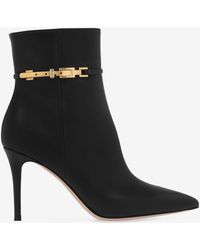 Gianvito Rossi - Carrey 85 Calf Leather Ankle Boots - Lyst