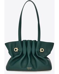 Ferragamo - Small Leather Soft Shoulder Bag - Lyst