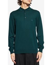 Etro - Pegaso Embroidered Wool Polo Sweater - Lyst