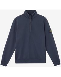Stone Island - Compass Patch Half-Zip Sweatshirt - Lyst
