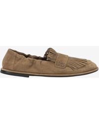 Pomme D'or - Suede Tassel Loafers - Lyst
