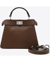Fendi - Petit Peekaboo Iseeu Leather Top Handle Bag - Lyst
