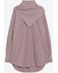 Ami Paris - Striped Bandana Long-Sleeved Shirt - Lyst