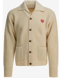 Human Made - Heart Patch Wool Cardigan - Lyst