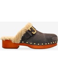 Chloé - Jeannette Suede Clogs - Lyst