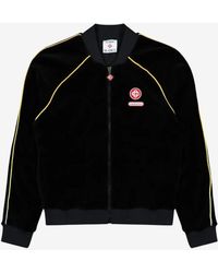 CASABLANCA - Logo Patch Velvet Bomber Jacket - Lyst