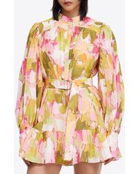 Acler - Abbeywood Belted Floral Shirt Dress - Lyst