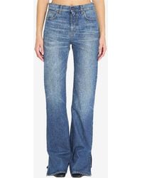 Chloé - Logo Patch Straight-Leg Jeans - Lyst