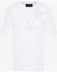 Simone Rocha - Floral-Applique Crewneck T-Shirt - Lyst
