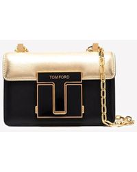 Tom Ford - Small Shiny Logo Plaque Chain Shoulder Bag - Lyst