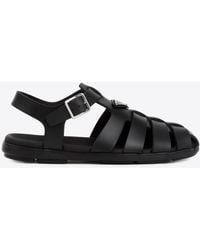 Prada - Logo Soft Project Sandals - Lyst