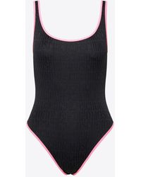 Moschino - All-Over Logo One-Piece Swimsuit - Lyst