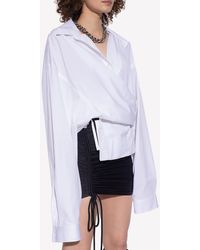 Balenciaga - Long-Sleeved Wrap Shirt - Lyst