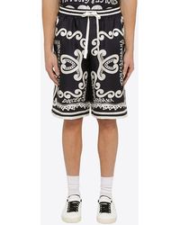 Dolce & Gabbana - Marina-Printed Silk Shorts - Lyst