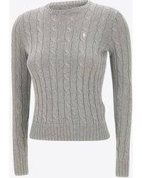 Ralph Lauren - Cable Knit Pony Sweater - Lyst
