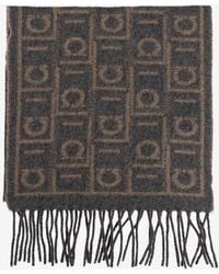 Ferragamo - Monogram Wool And Cashmere Scarf - Lyst