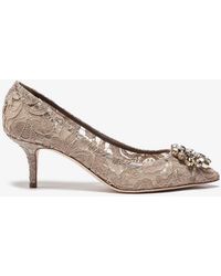 Dolce & Gabbana - Bellucci 60 Taormina Lace Pumps With Crystal Detail - Lyst