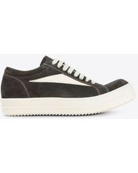 Rick Owens - Vintage Suede Low-Top Sneakers - Lyst