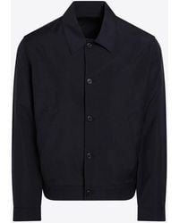 Prada - Shirt-Style Collar Buttoned Jacket - Lyst