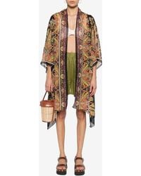 Etro - Paisley Print Silk Chiffon Cover-Up - Lyst
