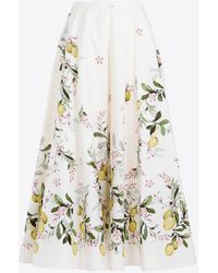 Giambattista Valli - Floral-Printed Midi Skirt - Lyst