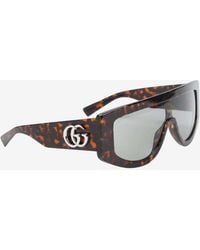 Gucci - Gg-Logo Rectangular Frame Sunglasses - Lyst