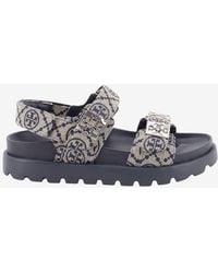Tory Burch - Mellow Sport T Monogram Flat Sandals - Lyst