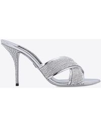Dolce & Gabbana - Kiera 85 Crystal Mesh Mules - Lyst