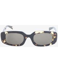 BVLGARI - Tubogas Spotted Rectangular Sunglasses - Lyst