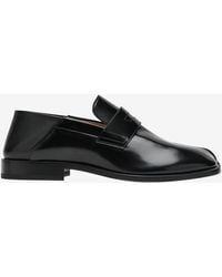 Maison Margiela - Tabi Smooth Leather Loafers - Lyst