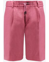 BOSS - Linen Bermuda Shorts - Lyst