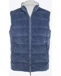 Eleventy - Reversible Padded Zip-Up Vest - Lyst