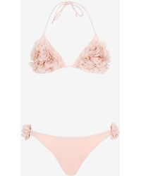 LaRevêche - Shayna Floral Appliqué Bikini - Lyst