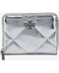 Tory Burch - Small Kira Quilted Leather Zip-Around Wallet - Lyst