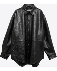 Acne Studios - Oversized Leather Jacket - Lyst