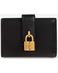 Balmain - Pulse Nappa Leather Wallet With Padlock - Lyst