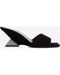 The Attico - Cheope 60 Crystal-Embellished Mules - Lyst