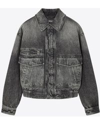Versace - Denim Blouson Jacket - Lyst