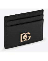 Dolce & Gabbana - Logo Plaque Leather Cardholder - Lyst