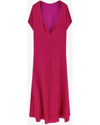 Dries Van Noten - Diria V-Neck Silk Dress - Lyst